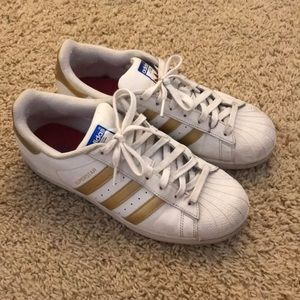Gold Adidas Superstars